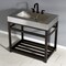 Fauceture 37" Stainless Steel Sink W/ Steel Console Sink Base, / Bronze KVSP3722A5 - alternate 3